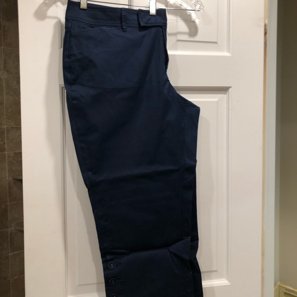 Blue Capri cotton pants